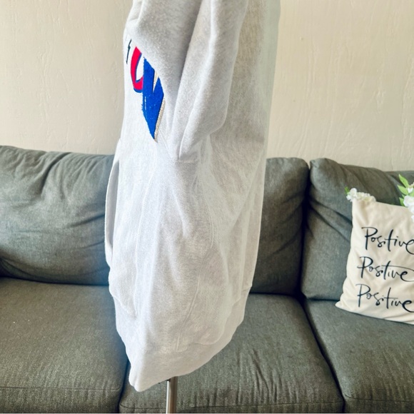 Champion Gray Old English Logo Hoodie - Picture 6 of 14